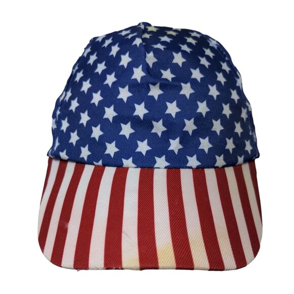 Unbranded Men's Patriotic Snapback Mesh Back Hat Stars Stripes Multicolor - Picture 1 of 6